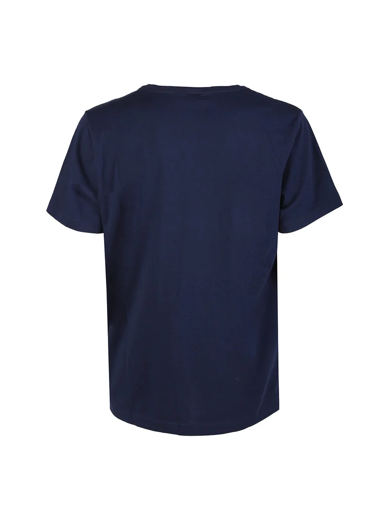 T-shirt uomo in cotone tinta unita - blu scuro