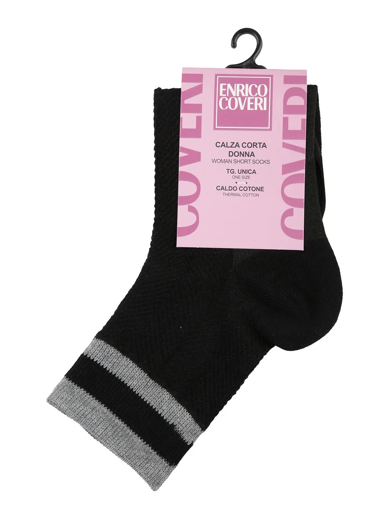 Calze corte da donna in caldo cotone - grigio