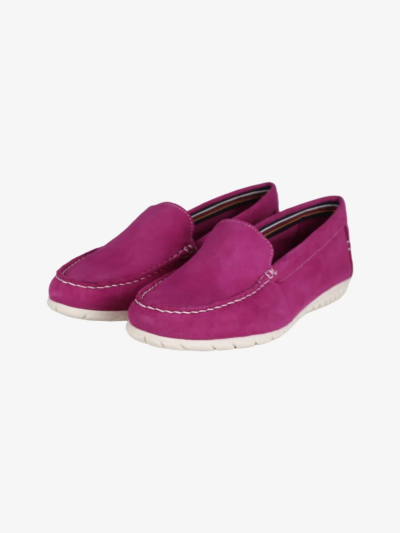Mocassini in vera pelle scamosciata donna - fucsia