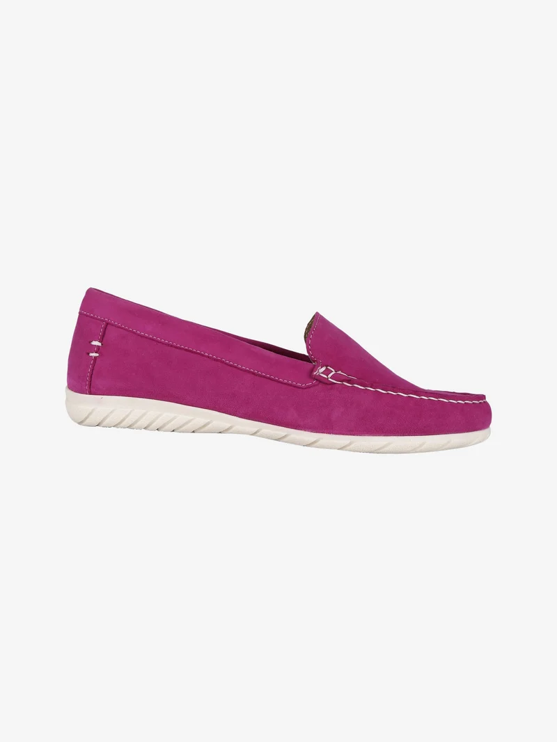Mocassini in vera pelle scamosciata donna - fucsia