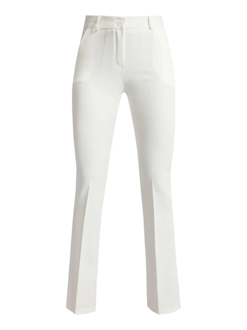 Pantaloni classici a zampa - bianco