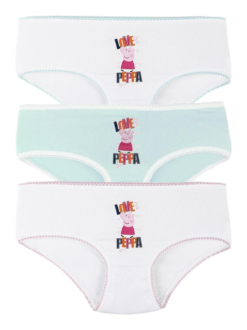 Tris slip da bambina in cotone - assortito