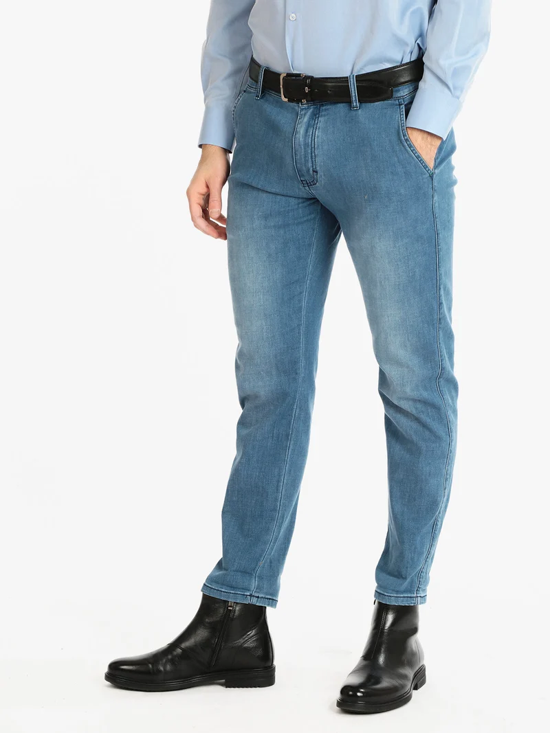 Pantaloni in cotone uomo effetto jeans