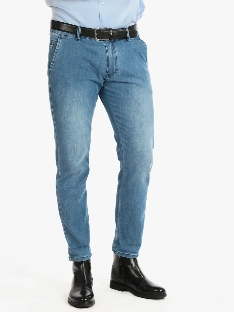 Pantaloni in cotone uomo effetto jeans