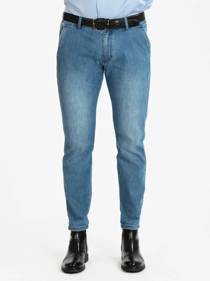 Pantaloni in cotone uomo effetto jeans