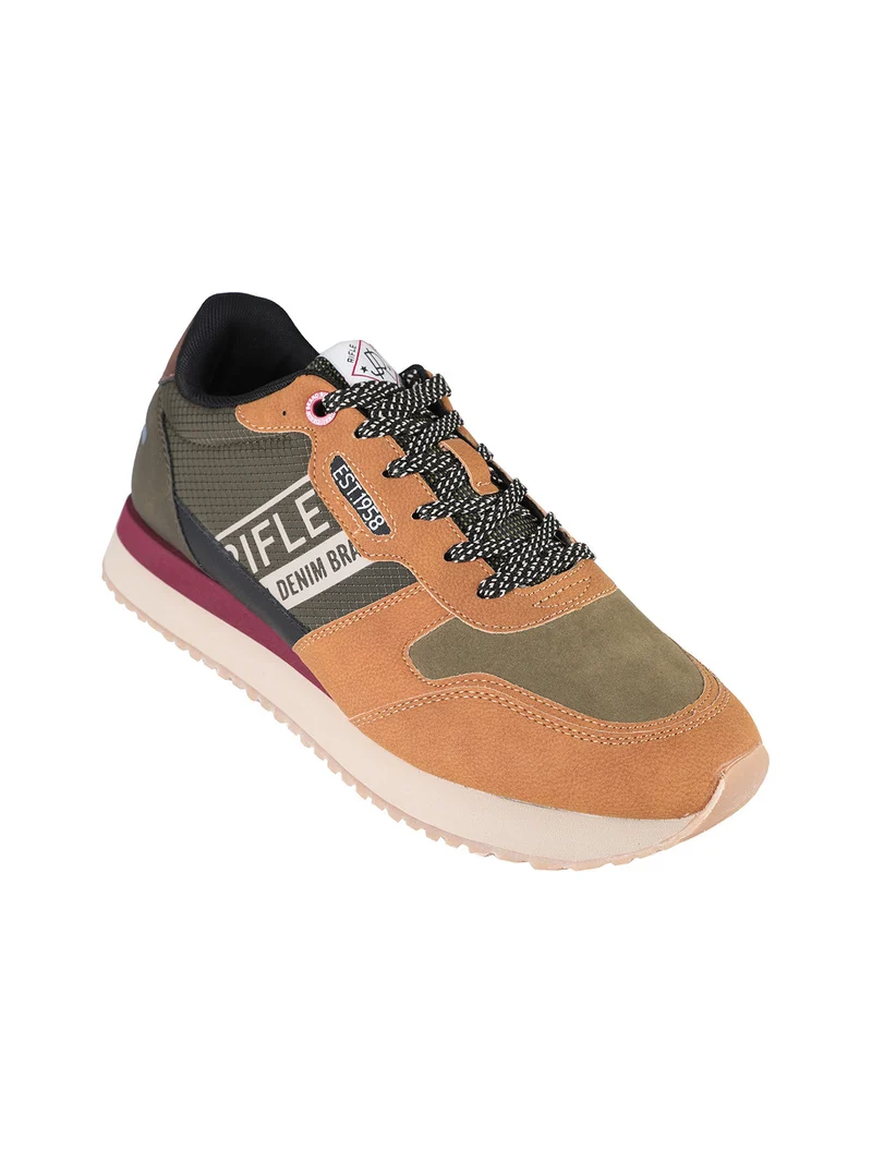 EVARAGE Sneakers da uomo stringate - cammello