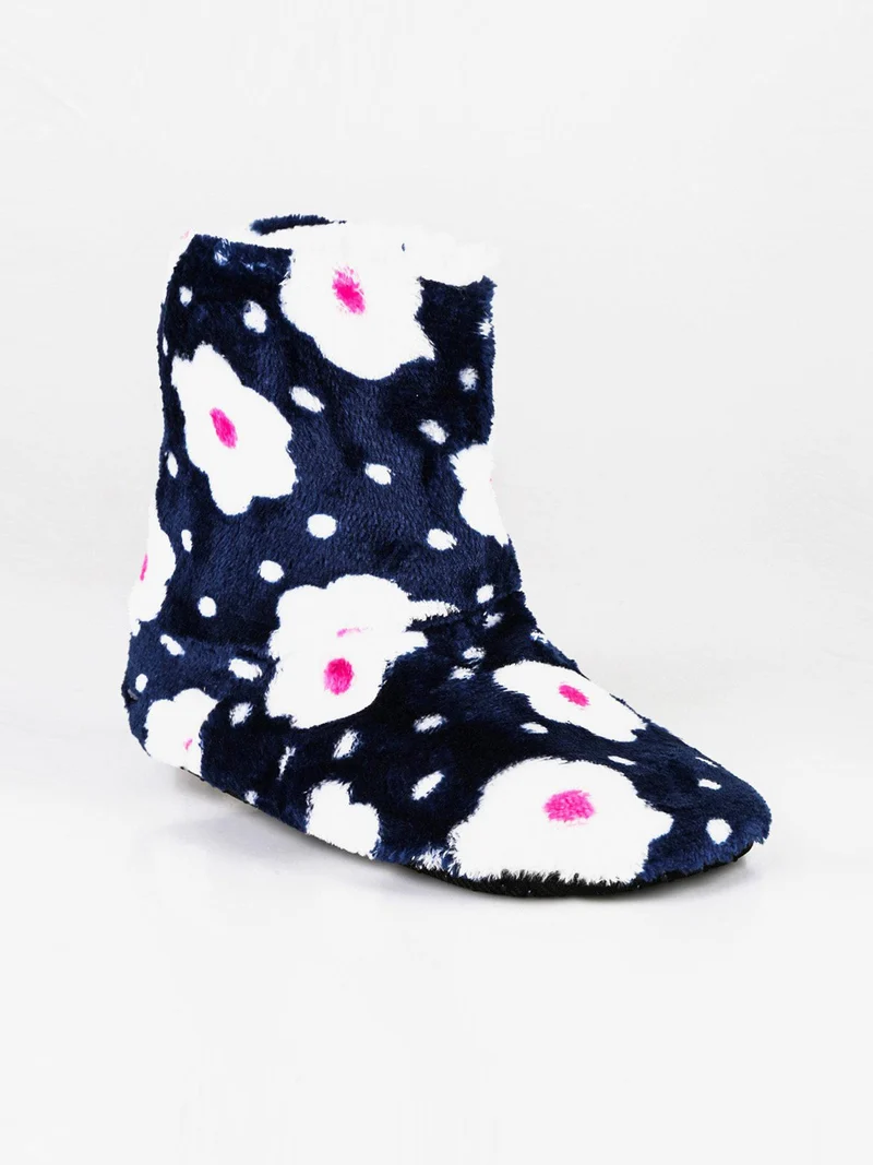 Pantofole chiuse a stivaletto per bambini - blu scuro