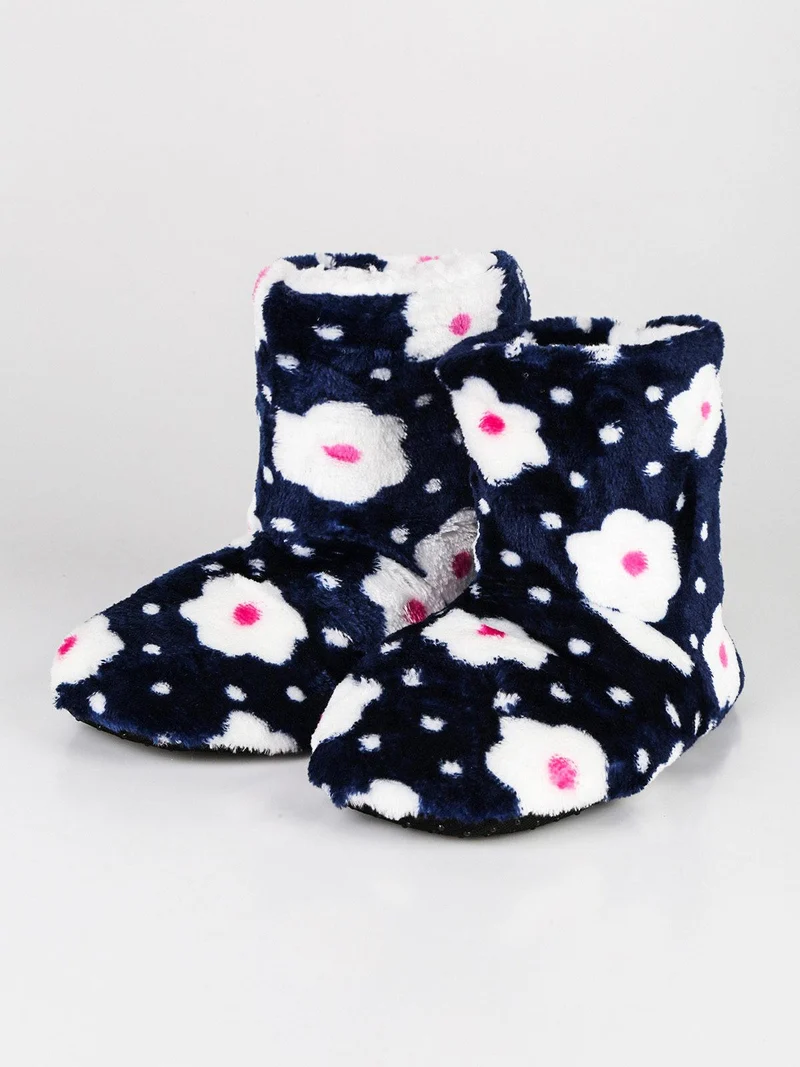 Pantofole chiuse a stivaletto per bambini - blu scuro