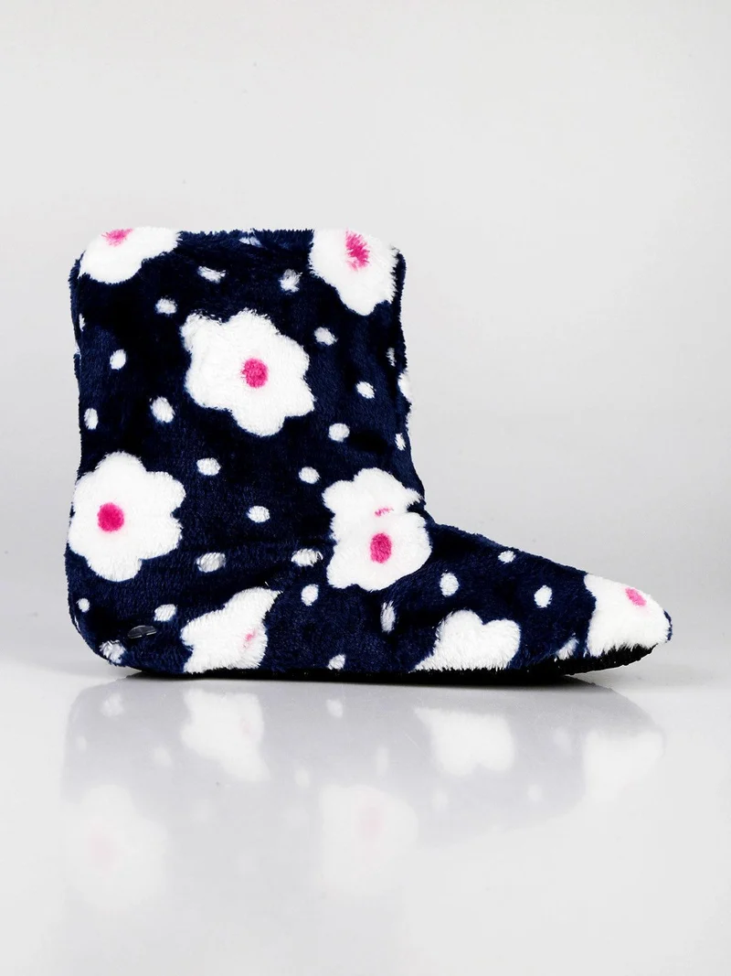 Pantofole chiuse a stivaletto per bambini - blu scuro