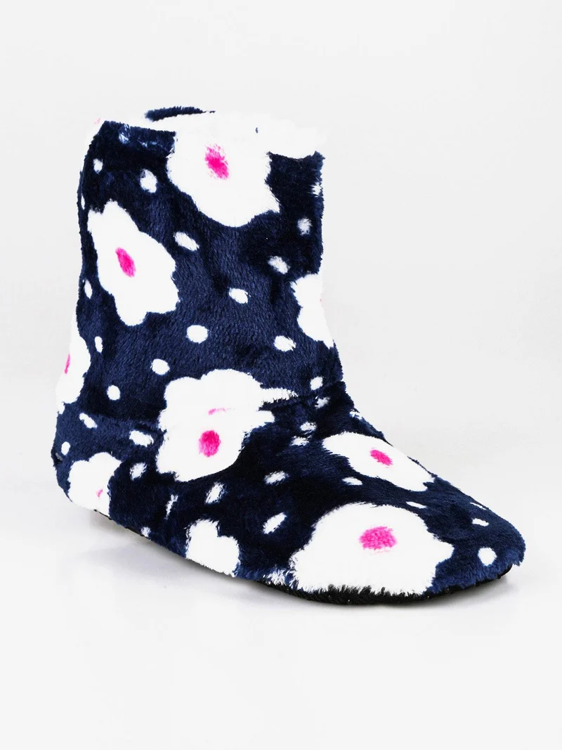 Pantofole chiuse a stivaletto per bambini - blu scuro