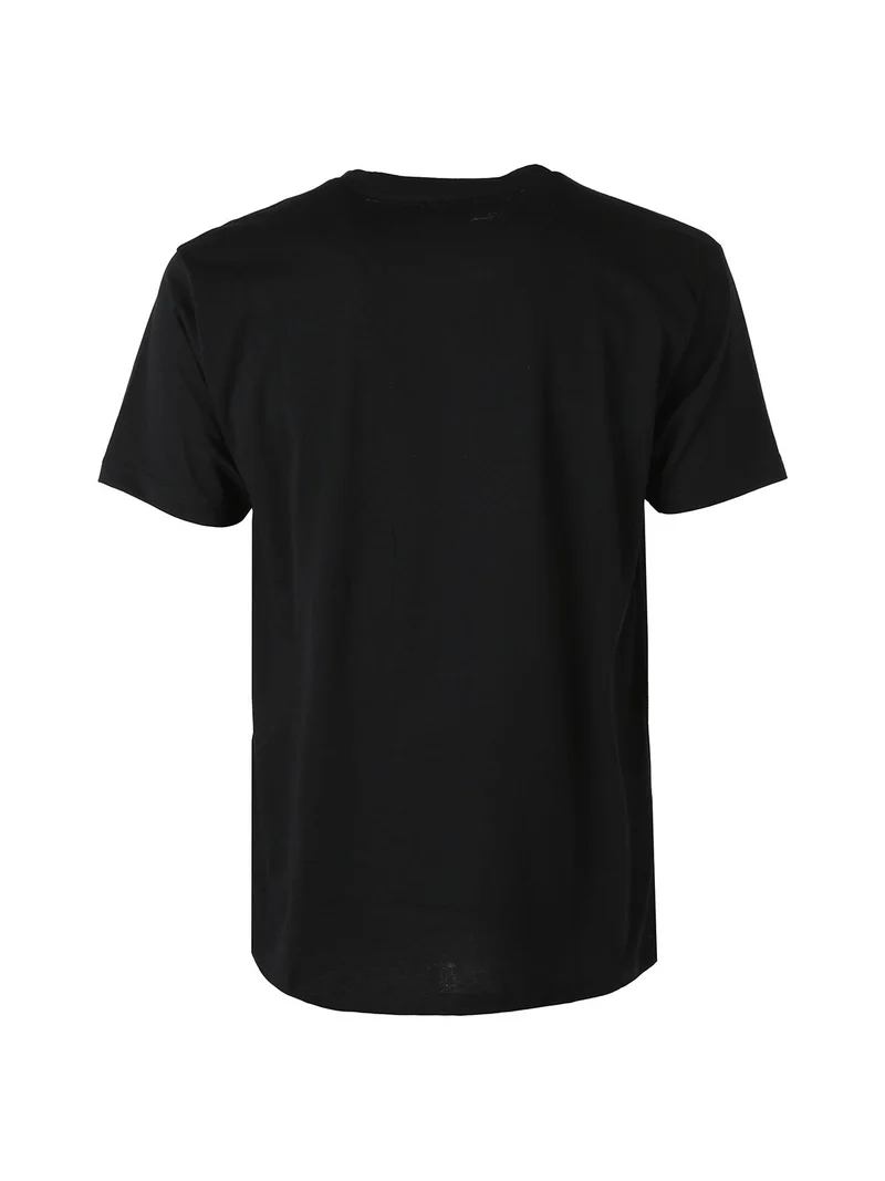T-shirt da uomo in cotone con logo - nero
