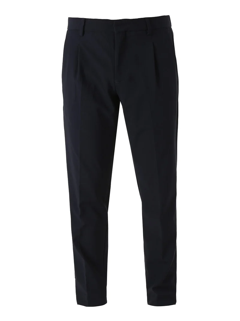 Pantaloni casual da uomo a gamba dritta - blu scuro