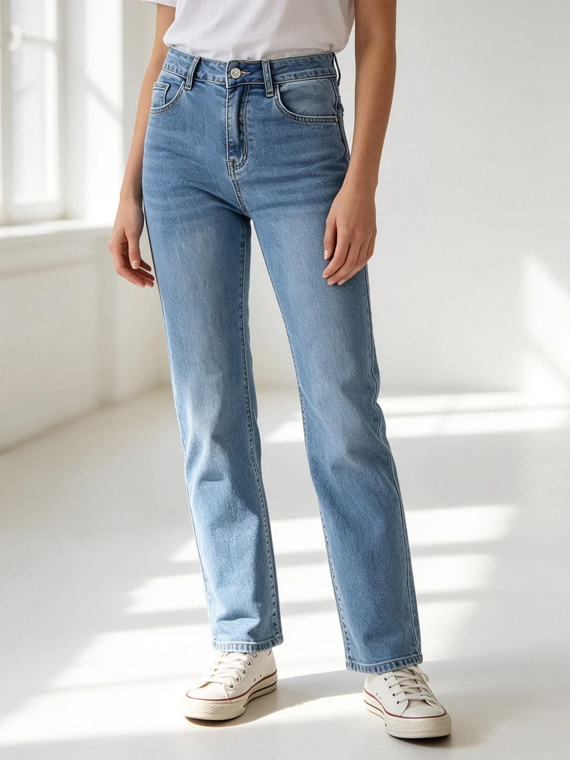 Jeans donna a gamba dritta taglie grandi - jeans