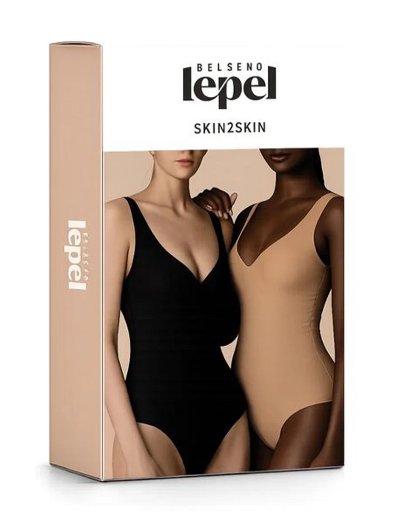 SKIN2SKIN BODYBRA Body donna con reggiseno in microfibra - nero
