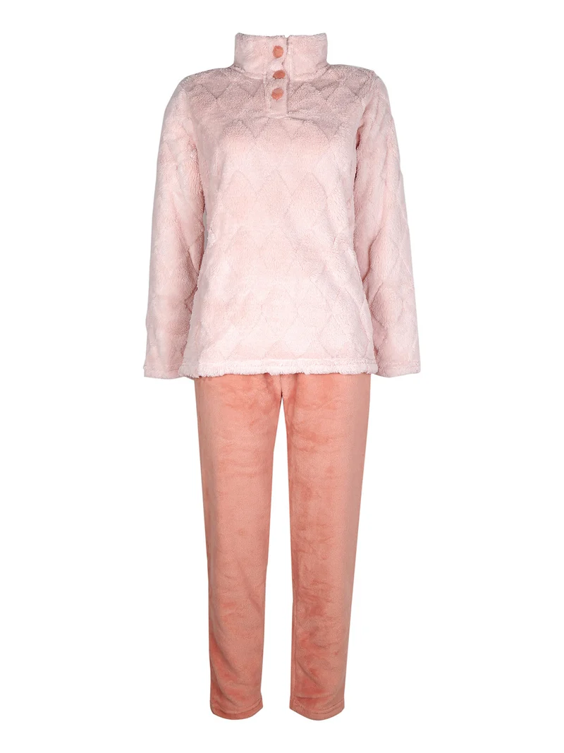 Pigiama da donna in pile - rosa