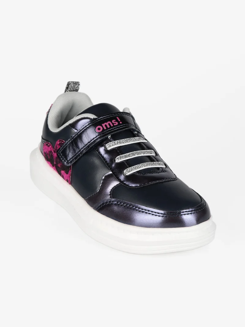 Sneakers da bambina con strappo - blu scuro