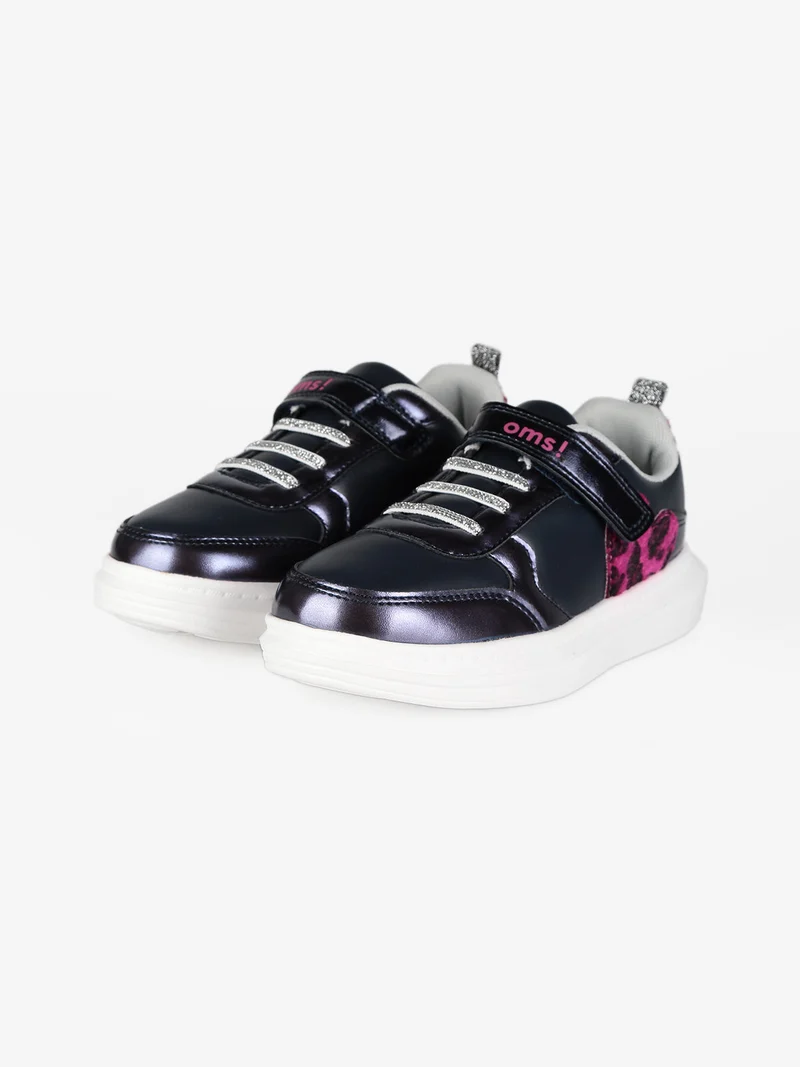 Sneakers da bambina con strappo - blu scuro
