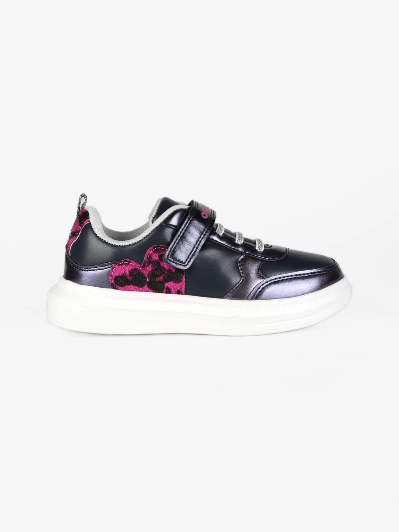 Sneakers da bambina con strappo - blu scuro