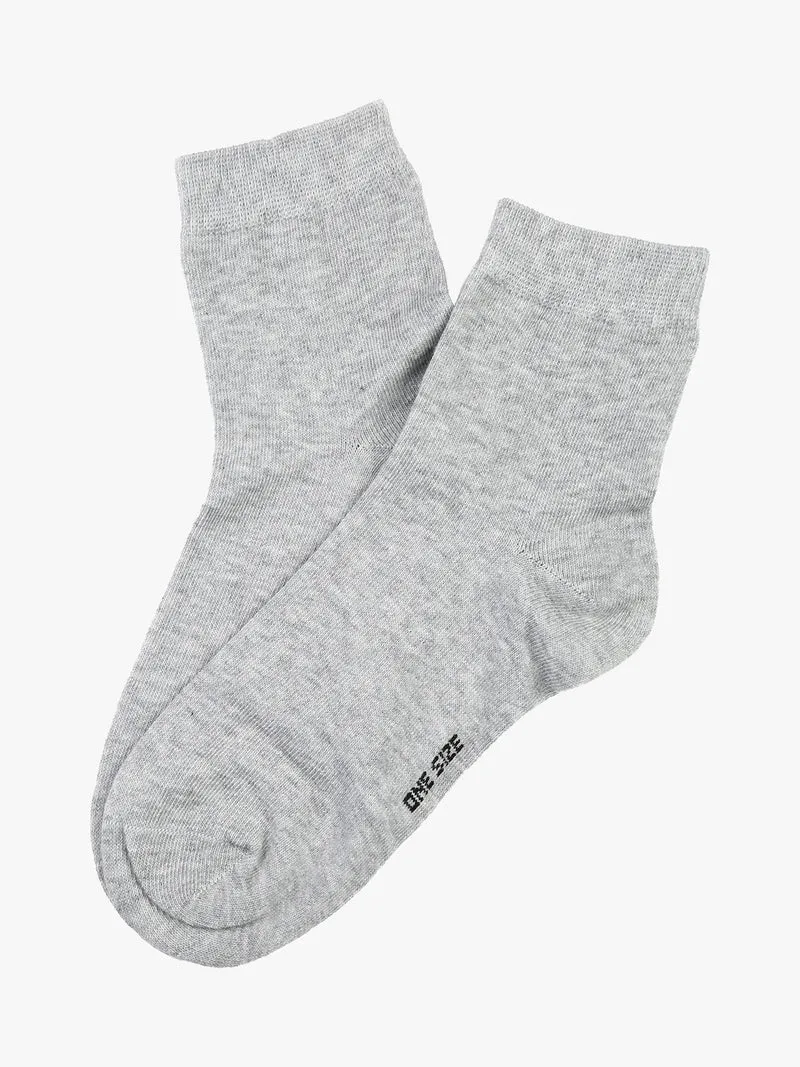 Calze corte donna in caldo cotone - grigio chiaro