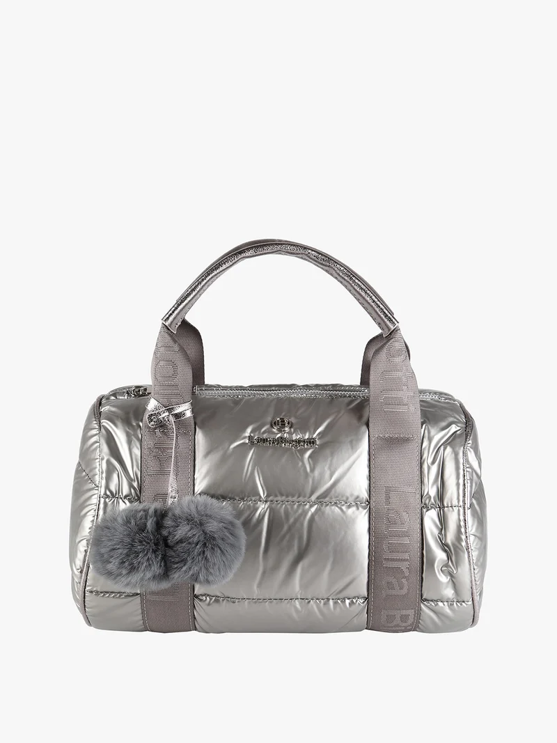 Borsa a bauletto puffer da donna - grigio scuro