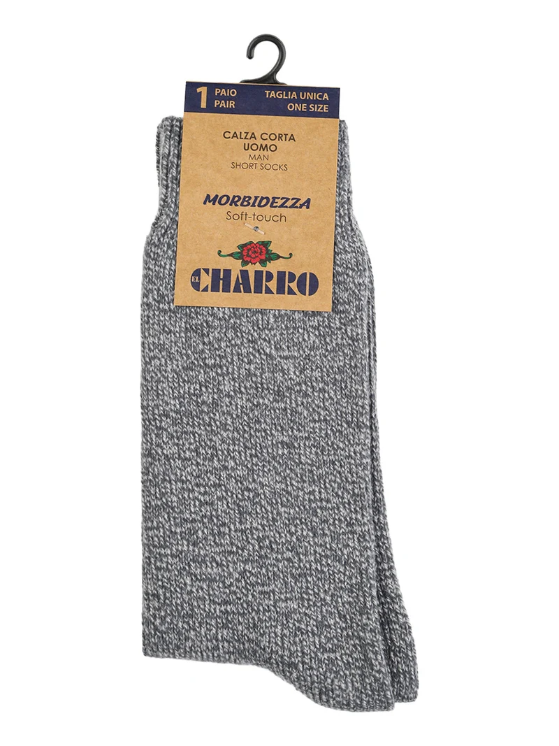Calze corte morbide da uomo - grigio