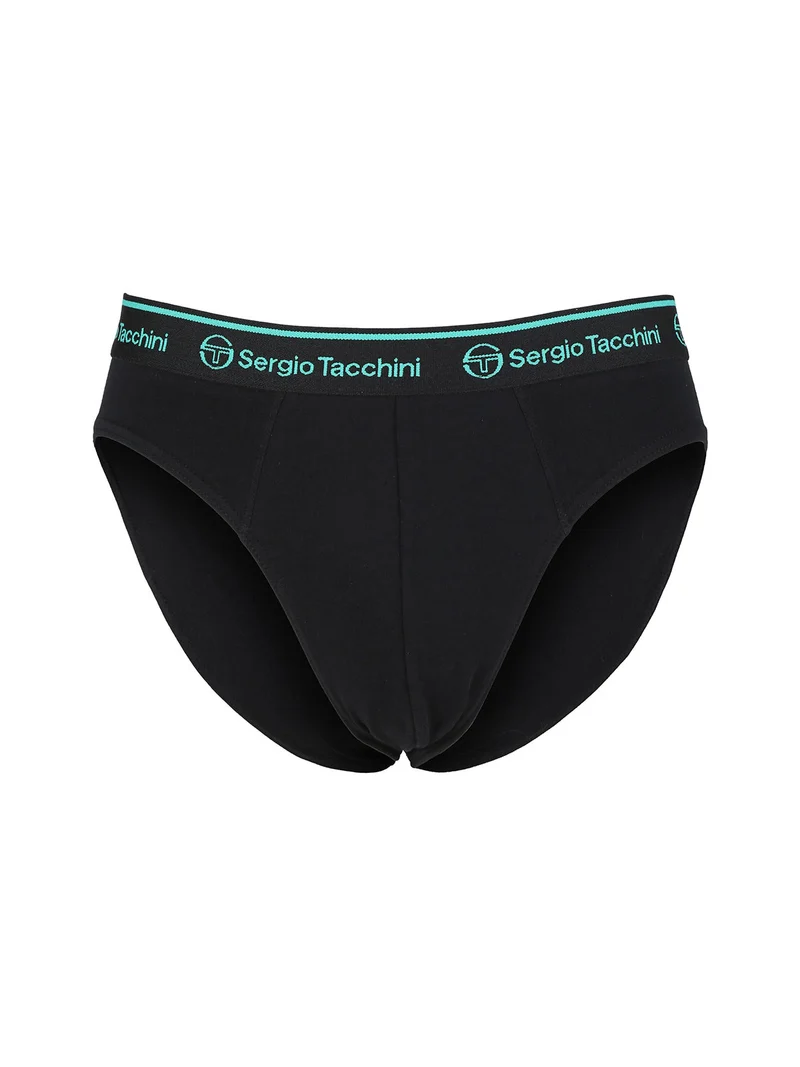 Slip da uomo in cotone tinta unita - nero
