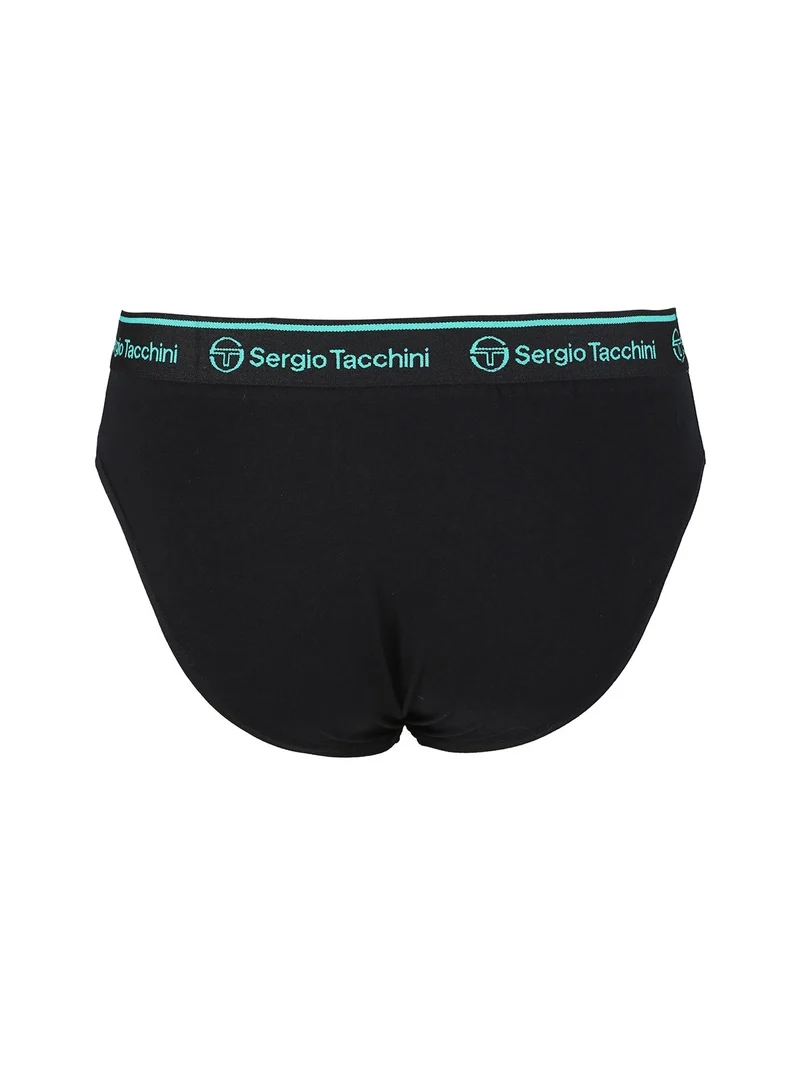 Slip da uomo in cotone tinta unita - nero