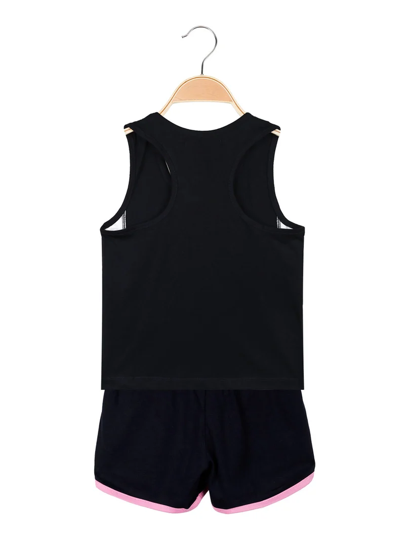 Completo smanicato sportivo da bambina - blu scuro