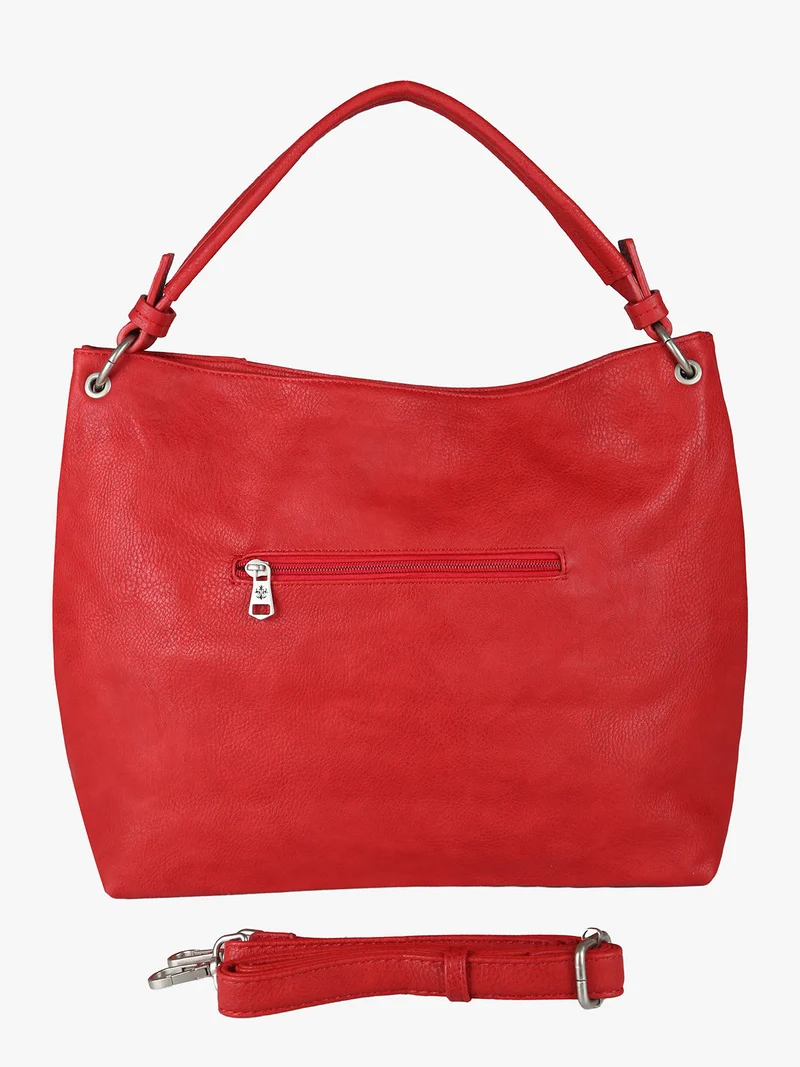 Borsa hobo da donna in ecopelle - rosso