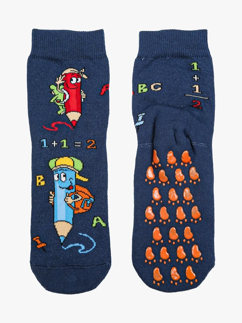Confezione da 2 paia di calze antiscivolo da bambino - blu