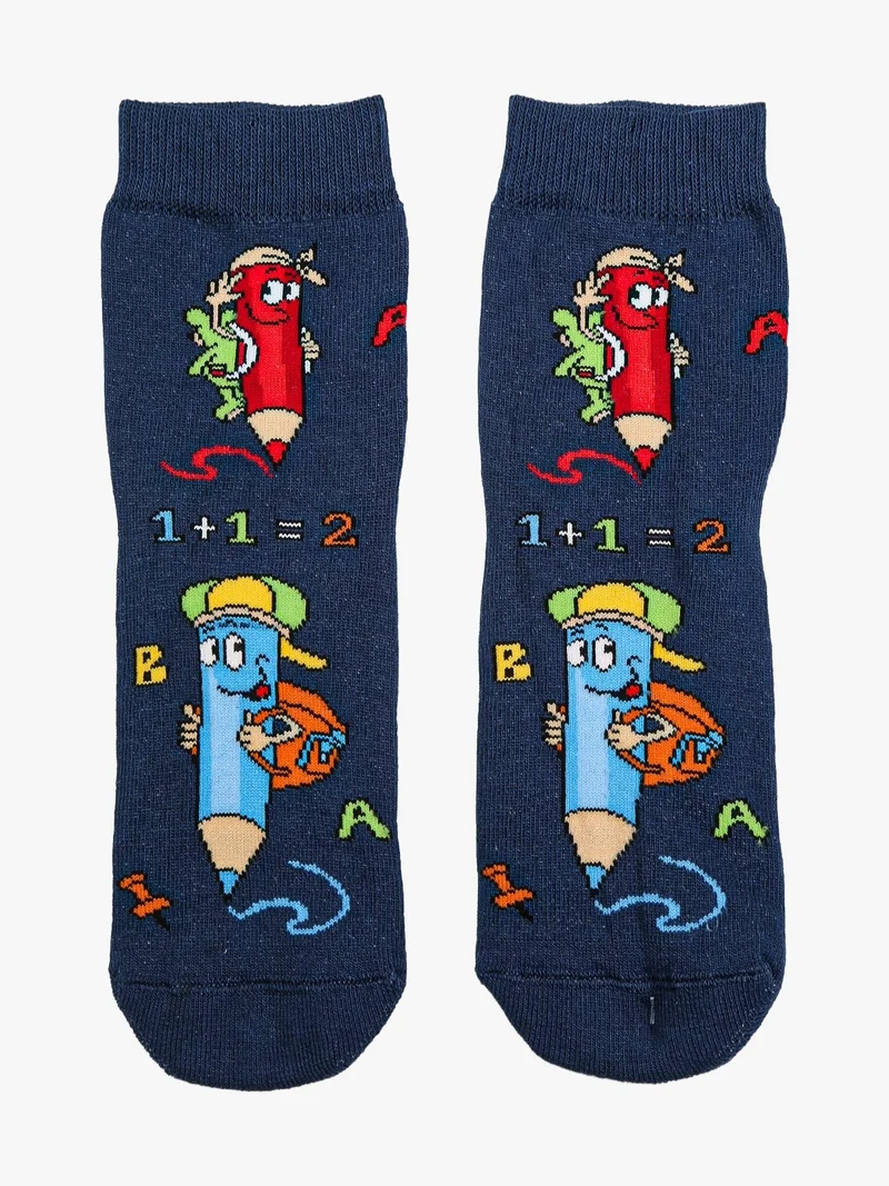 Confezione da 2 paia di calze antiscivolo da bambino - blu