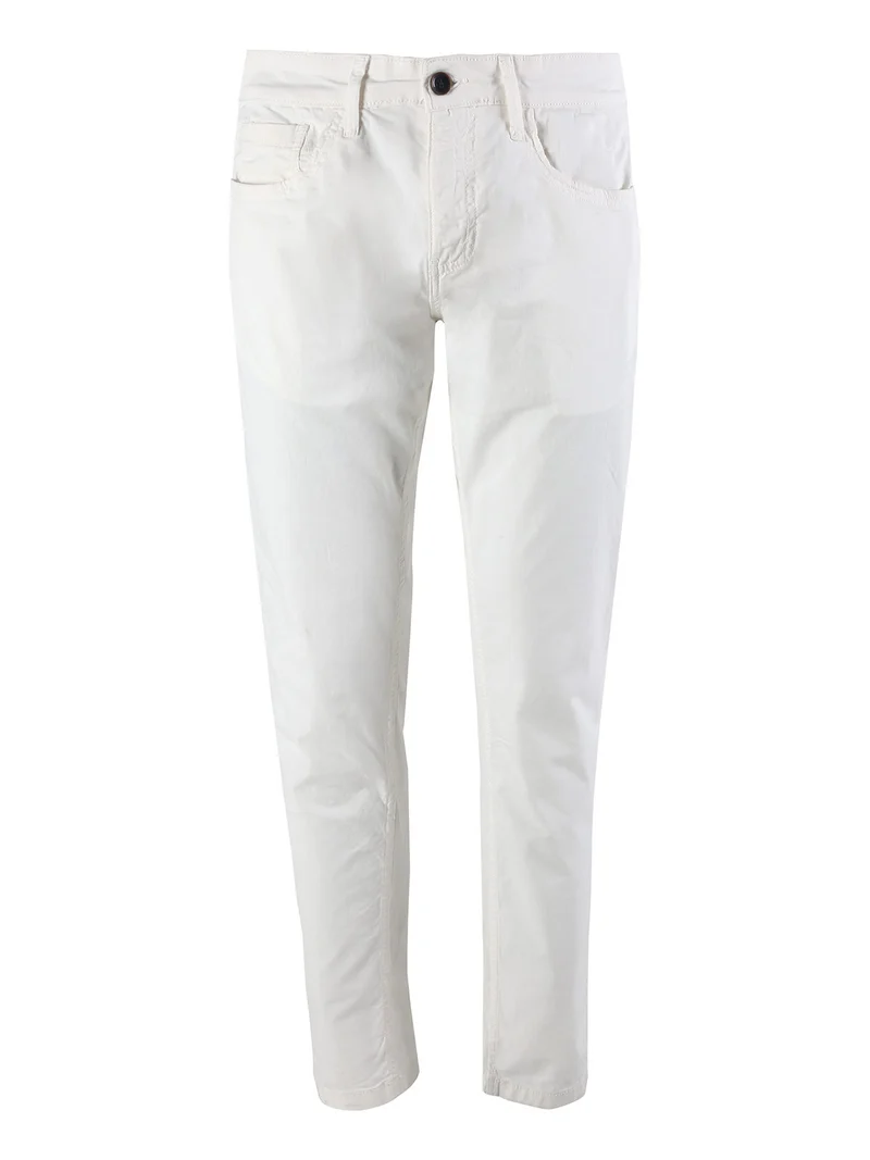 Pantaloni da uomo in cotone - bianco