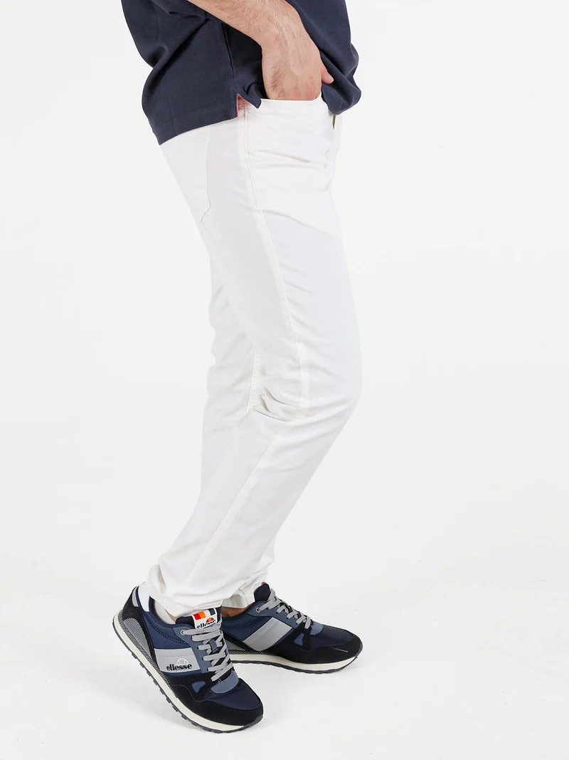 Pantaloni da uomo in cotone - bianco