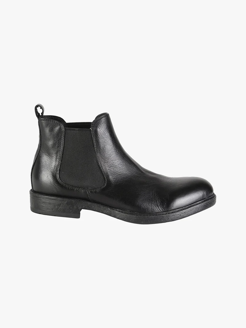 Stivaletti in pelle da uomo - nero