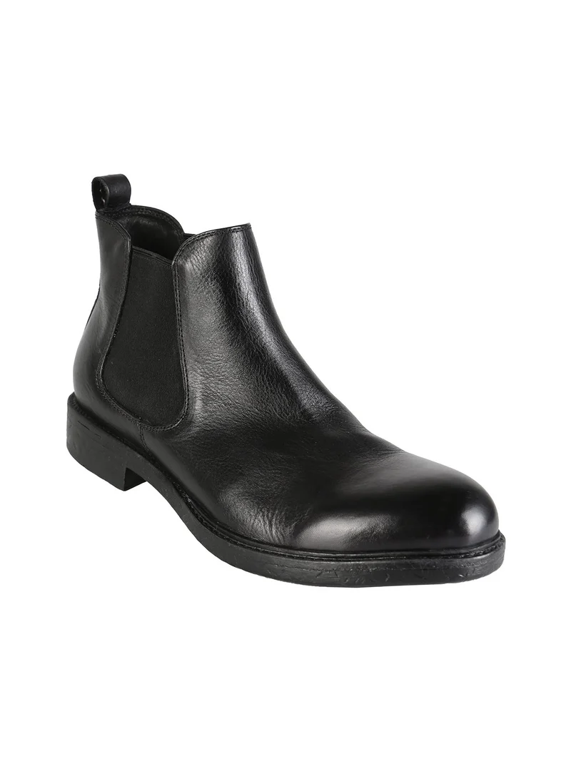 Stivaletti in pelle da uomo - nero