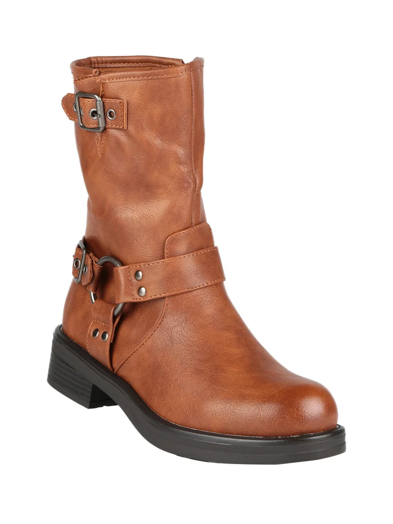 Stivaletti biker da donna - cammello