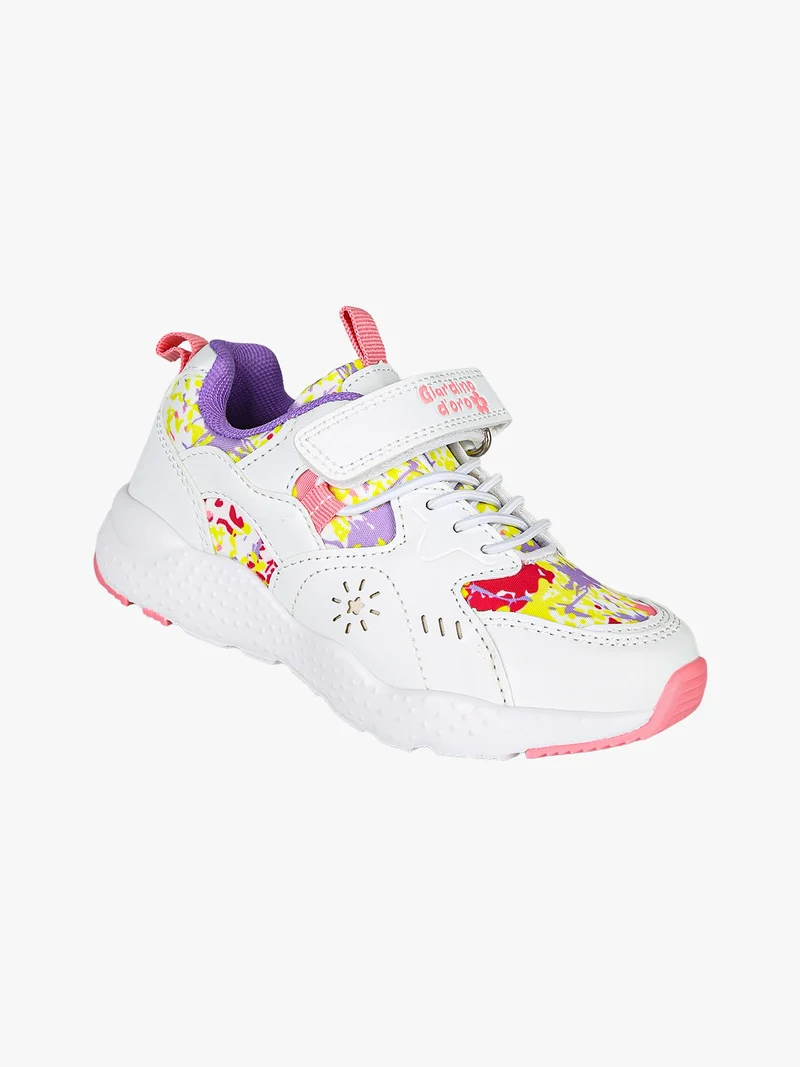 Sneakers da bambina con cinturino a strappo - bianco