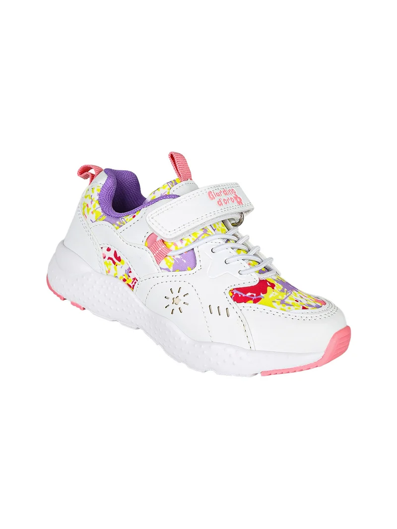 Sneakers da bambina con cinturino a strappo - bianco