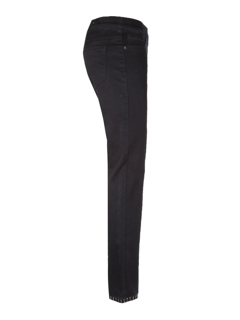 Jeggings donna neri con strass - nero