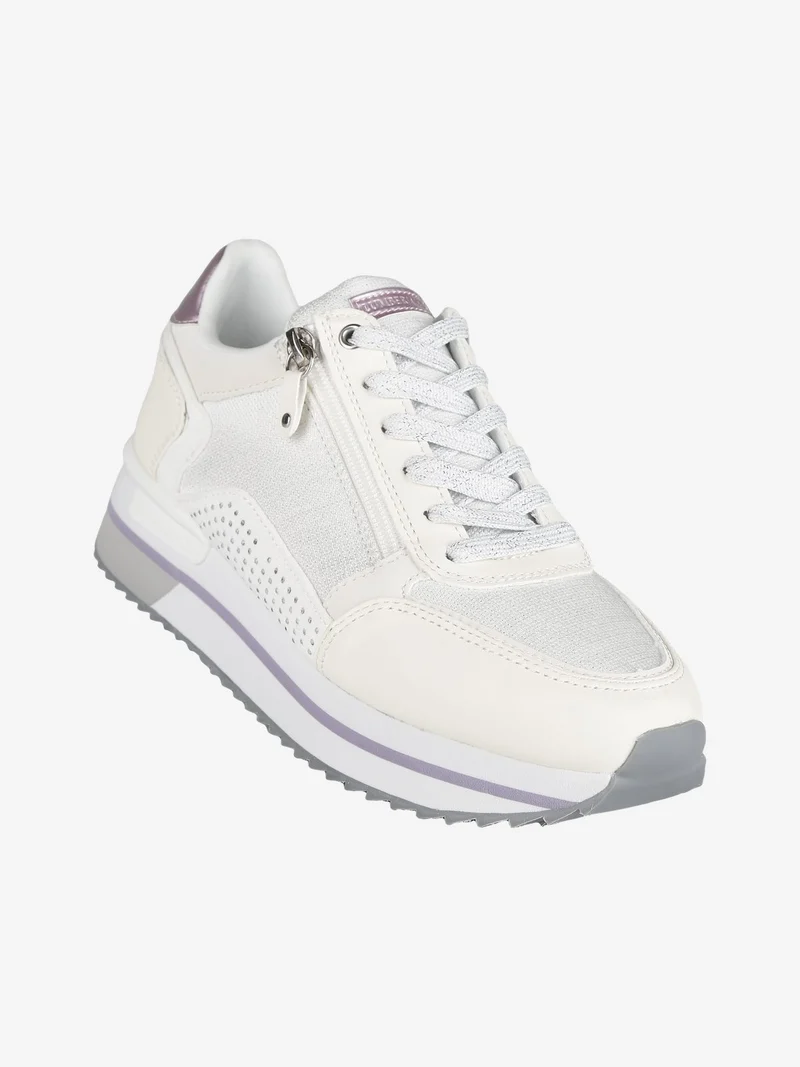 CECILIA Sneakers donna con zeppa - bianco