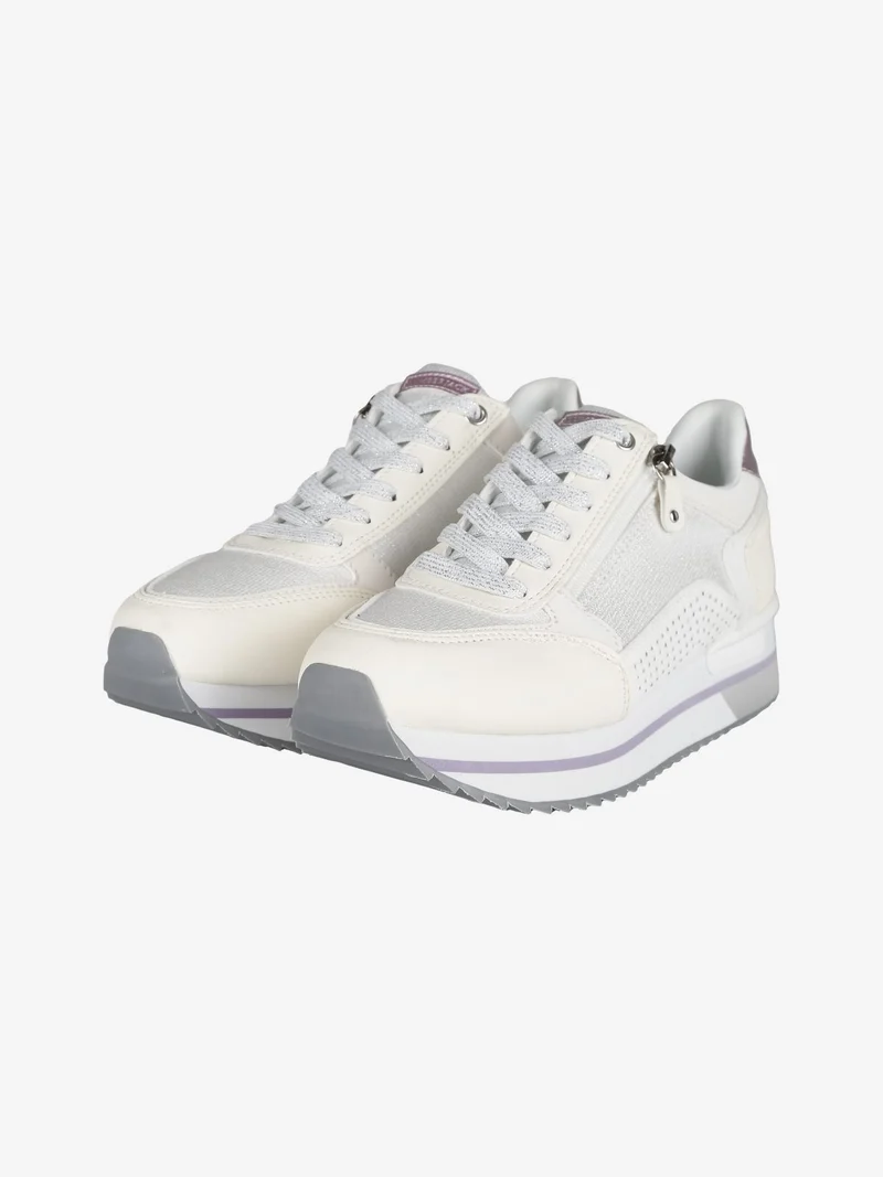 CECILIA Sneakers donna con zeppa - bianco