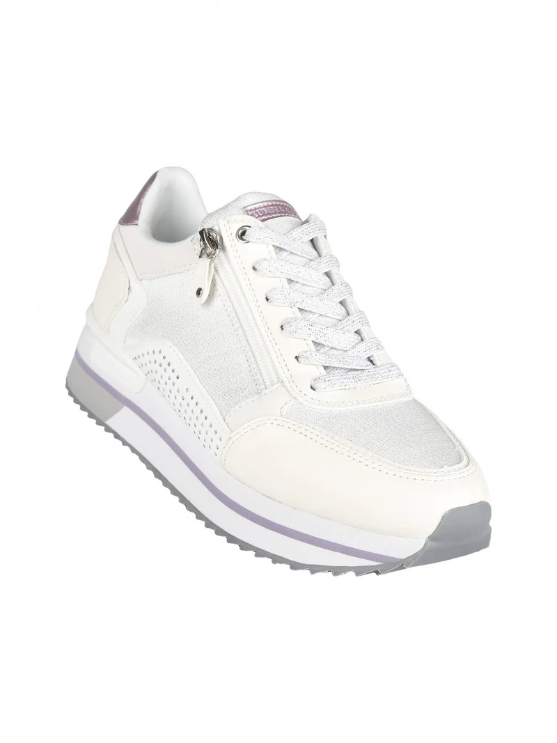 CECILIA Sneakers donna con zeppa - bianco