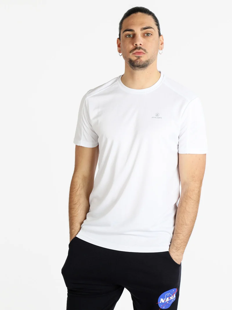 T-shirt manica corta sportiva da uomo - bianco