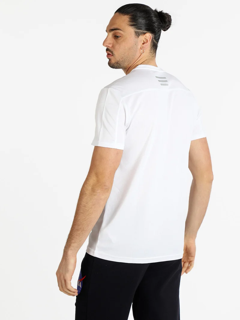 T-shirt manica corta sportiva da uomo - bianco