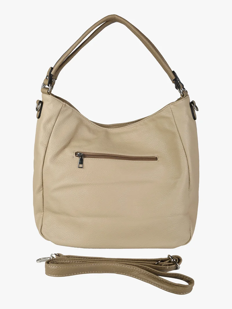 Borsa hobo da donna in ecopelle - taupe