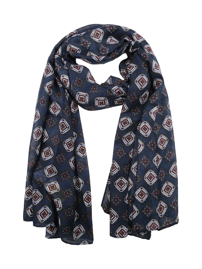 Sciarpa leggera con stampe - blu scuro