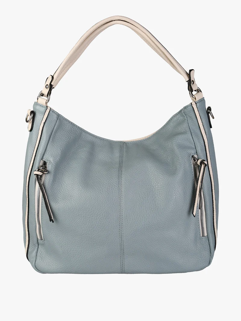 Borsa hobo da donna in ecopelle - azzurro