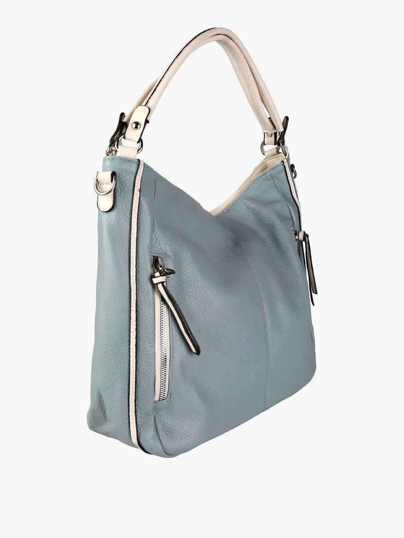 Borsa hobo da donna in ecopelle - azzurro