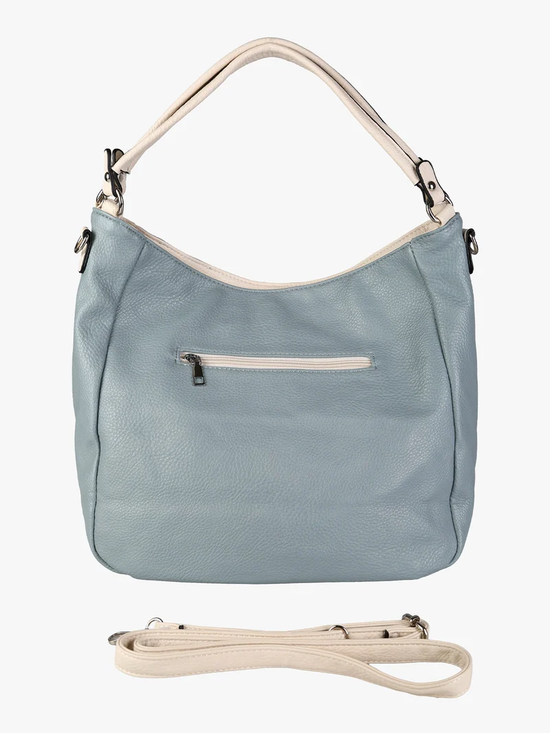 Borsa hobo da donna in ecopelle - azzurro