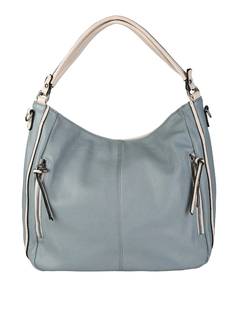 Borsa hobo da donna in ecopelle - azzurro